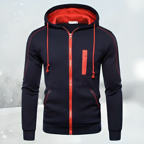 Donovan - Locker geschnittene Slim-Fit-Jacke mit Reißverschluss und Kapuze