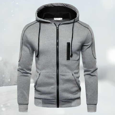 Donovan - Locker geschnittene Slim-Fit-Jacke mit Reißverschluss und Kapuze