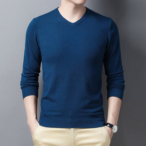 Jonny - Casual V-Neck knitted sweater for men