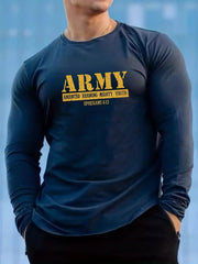 Adam - Print Herren Casual Comfy Langarm T-Shirt
