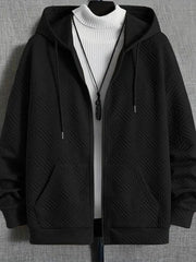 Arlo - Stilvolle, warme Strickjacke mit Kapuze und Reißverschluss für Herren