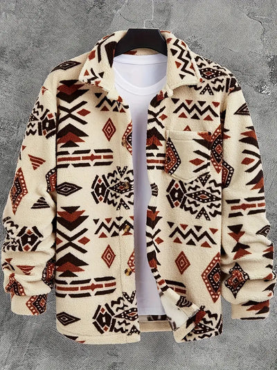 Edmund - Herrenjacke mit Aztekenmuster