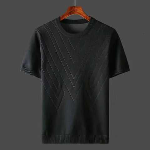 Damien - Gestricktes kurzärmeliges Top