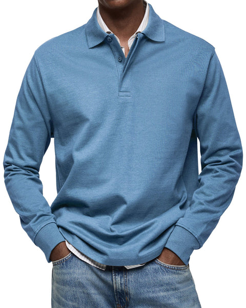 Rene - Lässiges Langarm-Poloshirt für Herren