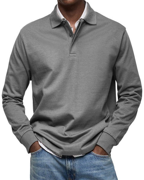 Rene - Lässiges Langarm-Poloshirt für Herren