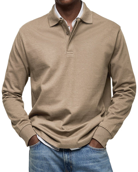 Rene - Lässiges Langarm-Poloshirt für Herren