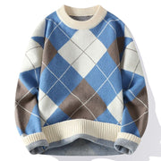 Cesar - Gemütlicher, lässiger, warmer Pullover mit Karomuster