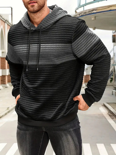Charles - Lässiges Herren Sweatshirt mit Kapuze und Farbblock