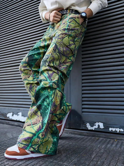 Thompson - Cargo-Jeans mit Camouflage-Print für Herren