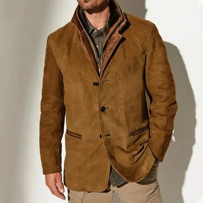 Theodore - Einreihige Retro-Jacke mit Revers und Knopfleiste für Herren