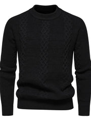 Thierry - Lässiger, warmer Strickpullover mit Zopfmuster für Herren