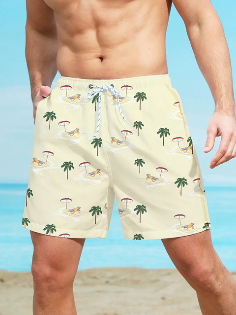 Evans - Strandshorts mit Palmenmuster