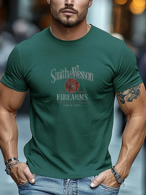 Ryan - Bedrucktes kurzärmliges Sommer-T-Shirt für Herren