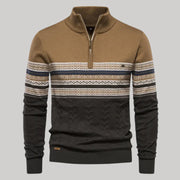 Jeremiah - Strickpullover mit halbem Reißverschluss