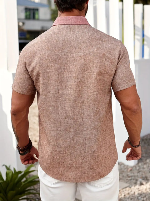 Osborne - Kurzärmliges Hemd zum Knöpfen für Herren