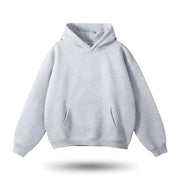 Oliver | Cool grauer Kapuzenpullover mit Kängurutasche