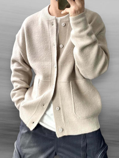 Franco - Eleganter lockerer Strick-Cardigan mit Knöpfen für Herren