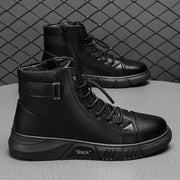 Hardy - Schwarzer lässiger vielseitiger Echtleder-Stiefel