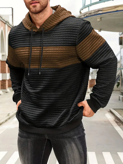 Charles - Lässiges Herren Sweatshirt mit Kapuze und Farbblock