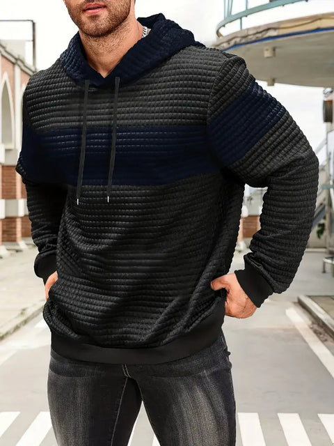 Charles - Lässiges Herren Sweatshirt mit Kapuze und Farbblock