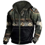 Robert - Ethnisch bedruckte Kapuzenjacke
