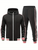 Damiano - Stilvolles Slim-Fit-Set aus gestreifter Kapuzenjacke und Hose für Herren