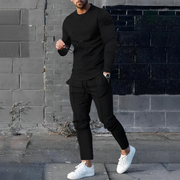 Eliezer - Stilvolles Set aus Strickpullover mit langen Ärmeln und Hose für Herren