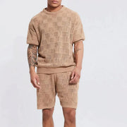 Quentin - Herren-Set aus Rundhalshemd und Shorts