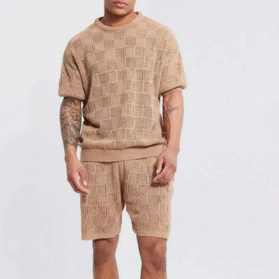Quentin - Herren-Set aus Rundhalshemd und Shorts