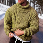 Martino - Stilvoller, übergroßer, warmer Pullover mit Zopfmuster für Herren