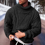 Martino - Stilvoller, übergroßer, warmer Pullover mit Zopfmuster für Herren