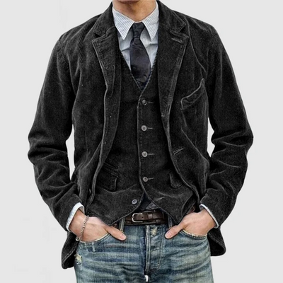 Ismael - Elegantes Set aus Cordweste und Blazer für Herren