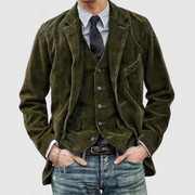 Ismael - Elegantes Set aus Cordweste und Blazer für Herren