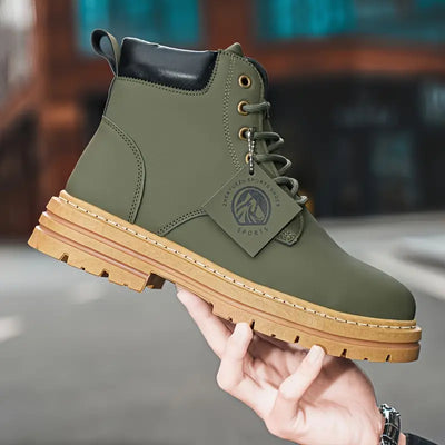 Warren - High-Top-Arbeitsstiefel im Vintage-Stil