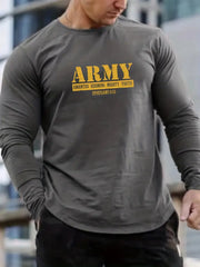 Adam - Print Herren Casual Comfy Langarm T-Shirt