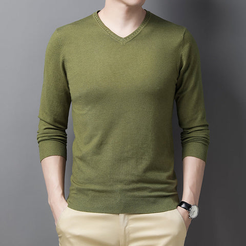 Jonny - Casual V-Neck knitted sweater for men