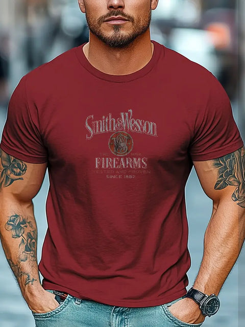 Ryan - Bedrucktes kurzärmliges Sommer-T-Shirt für Herren
