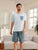 Morris - Kurzärmliges Loungewear- und Shorts-Set aus Baumwolle für Herren