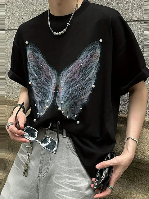 Clyde - Lässiges T-Shirt mit Schmetterlings-Print für Herren