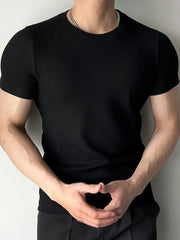 Leonard - Rundhals-Slim-Fit-Hemd für Herren