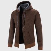 Maverick - Klassische Strickjacke mit Kapuze für Herren