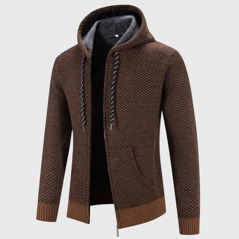 Maverick - Klassische Strickjacke mit Kapuze für Herren