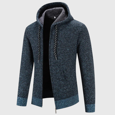 Maverick - Klassische Strickjacke mit Kapuze für Herren