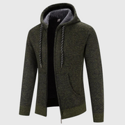 Maverick - Klassische Strickjacke mit Kapuze für Herren