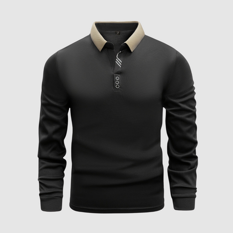Hayes - Elegantes Langarm-Poloshirt für Herren
