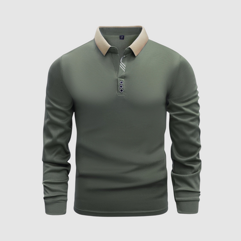 Hayes - Elegantes Langarm-Poloshirt für Herren