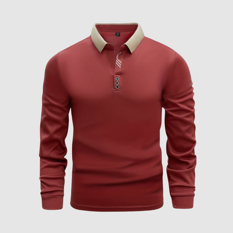 Hayes - Elegantes Langarm-Poloshirt für Herren