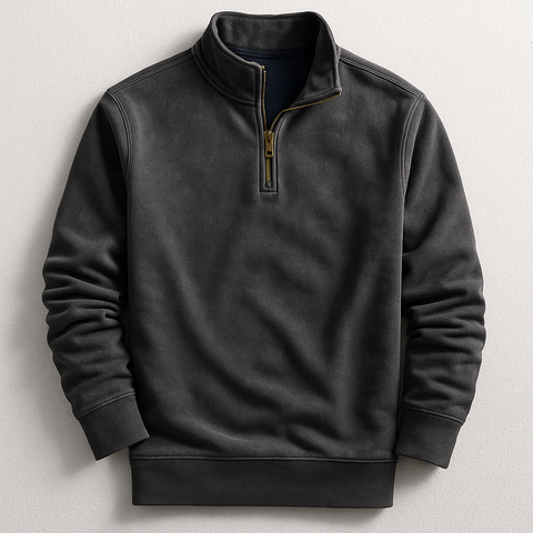 Luciano - Lässiger Pullover mit Viertelreißverschluss für Herren
