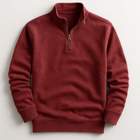 Luciano - Lässiger Pullover mit Viertelreißverschluss für Herren