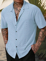 Franklin - Lässiges Jacquard-Polohemd mit Knöpfen für Herren